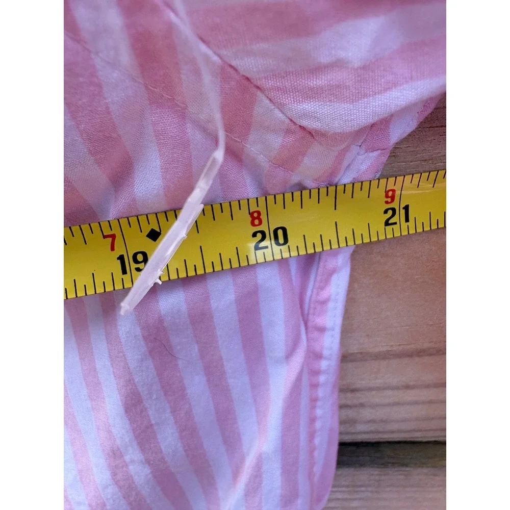 Brooks Brothers Pink White Striped Cotton Button Down Shirt Womens 10 LS